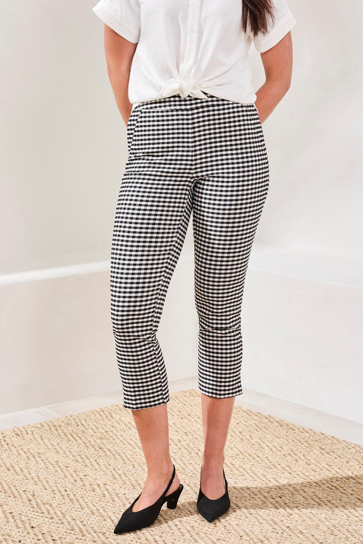 GINGHAM SLIM CAPRI