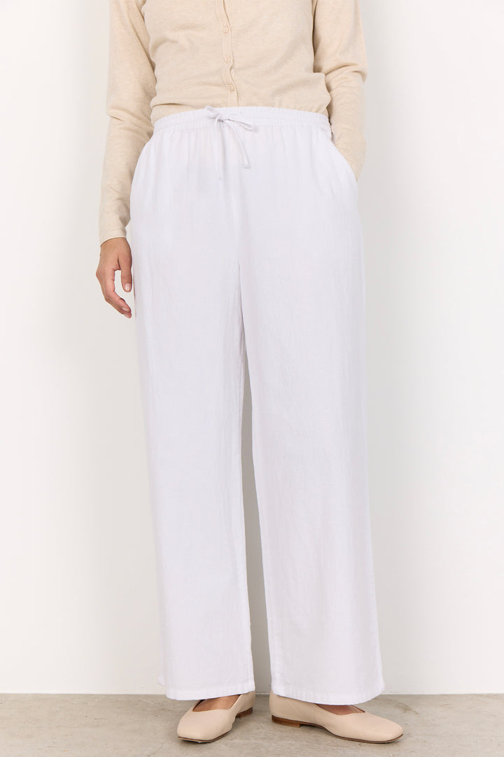 COTTON WIDE LEG DRAWSTRING PANT