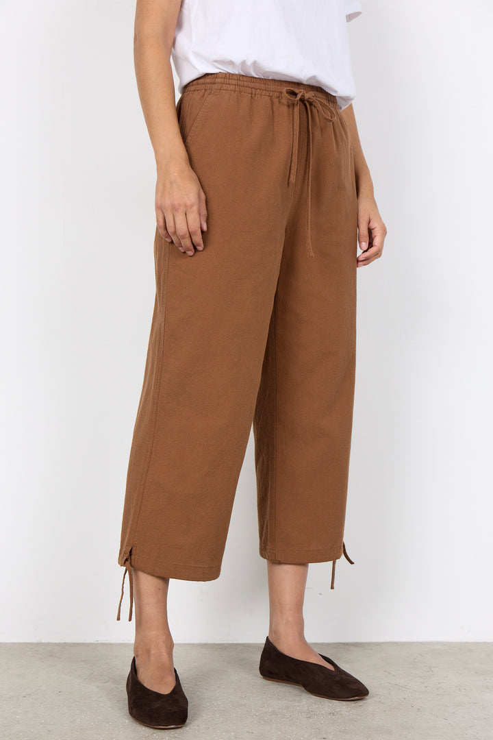 COTTON TIE HEM CAPRI