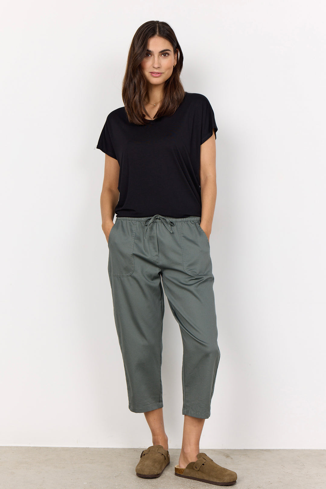 DRAWSTRING CAPRI