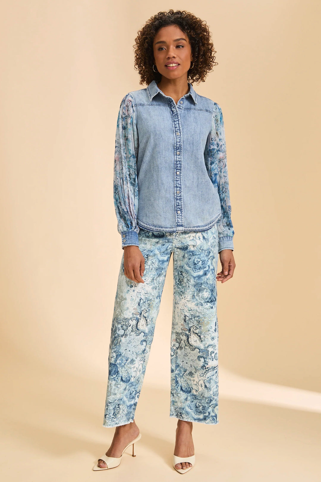 FLORAL OLIVIA WIDE ANKLE