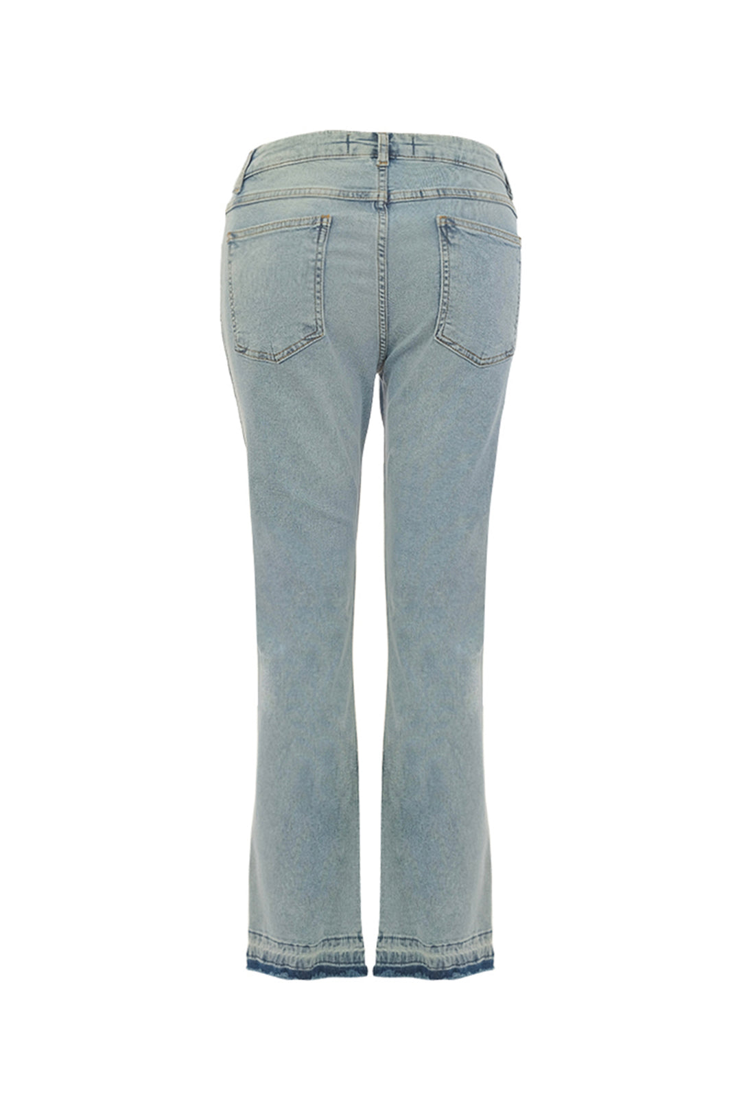 Light blue jeans on a white background