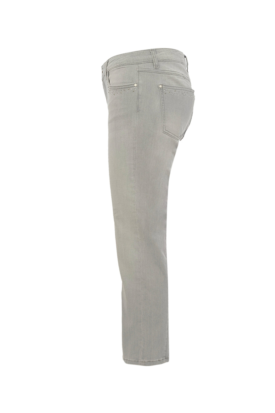 Gray jeans on a white background