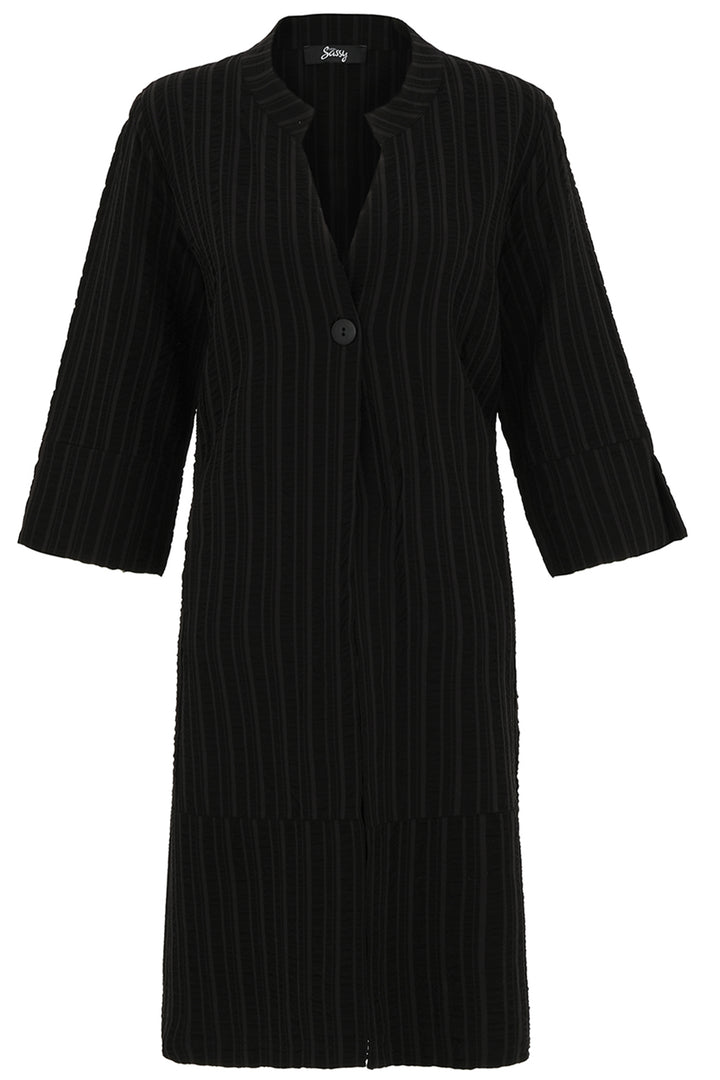 PERFECT WORLD CRINKLED STRIPES DUSTER