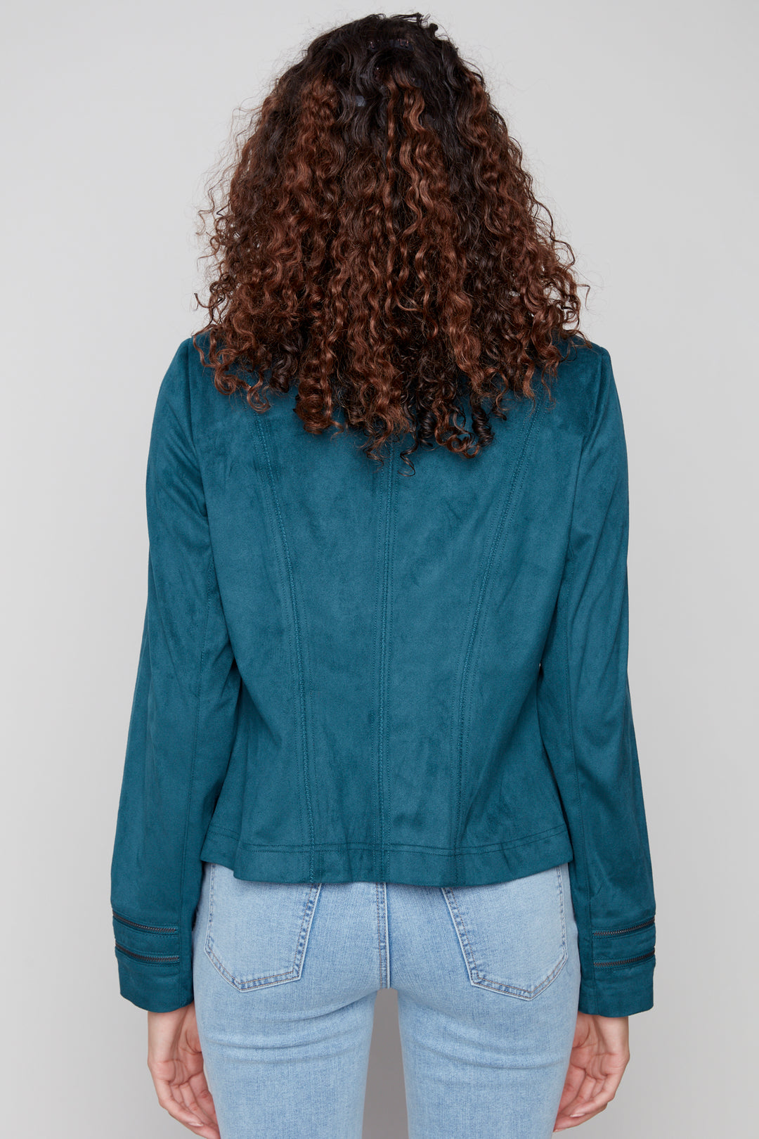 FAUX SUEDE MOTO JACKET