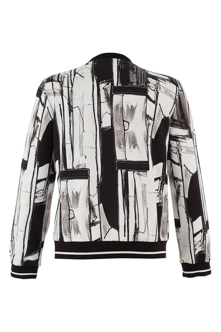 BAISTI BLACK WHITE BOMBER JACKET