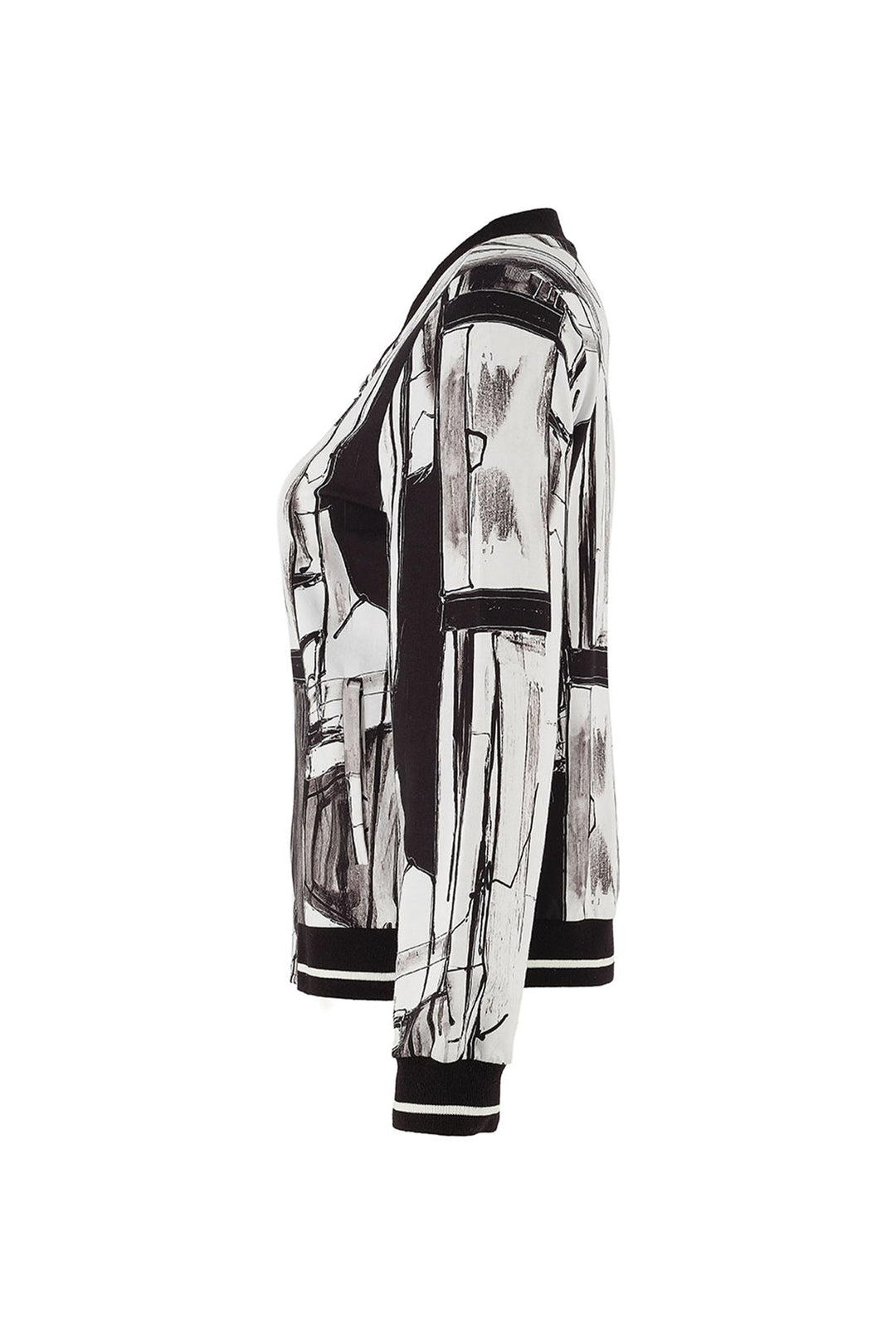 BAISTI BLACK WHITE BOMBER JACKET