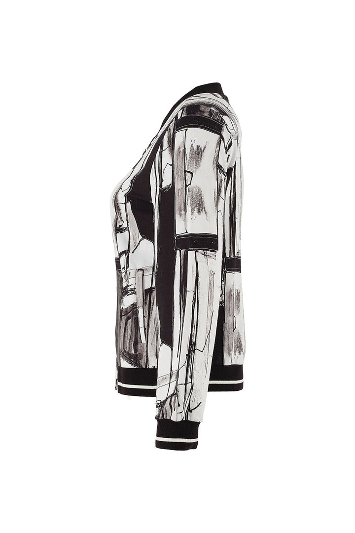 BAISTI BLACK WHITE BOMBER JACKET