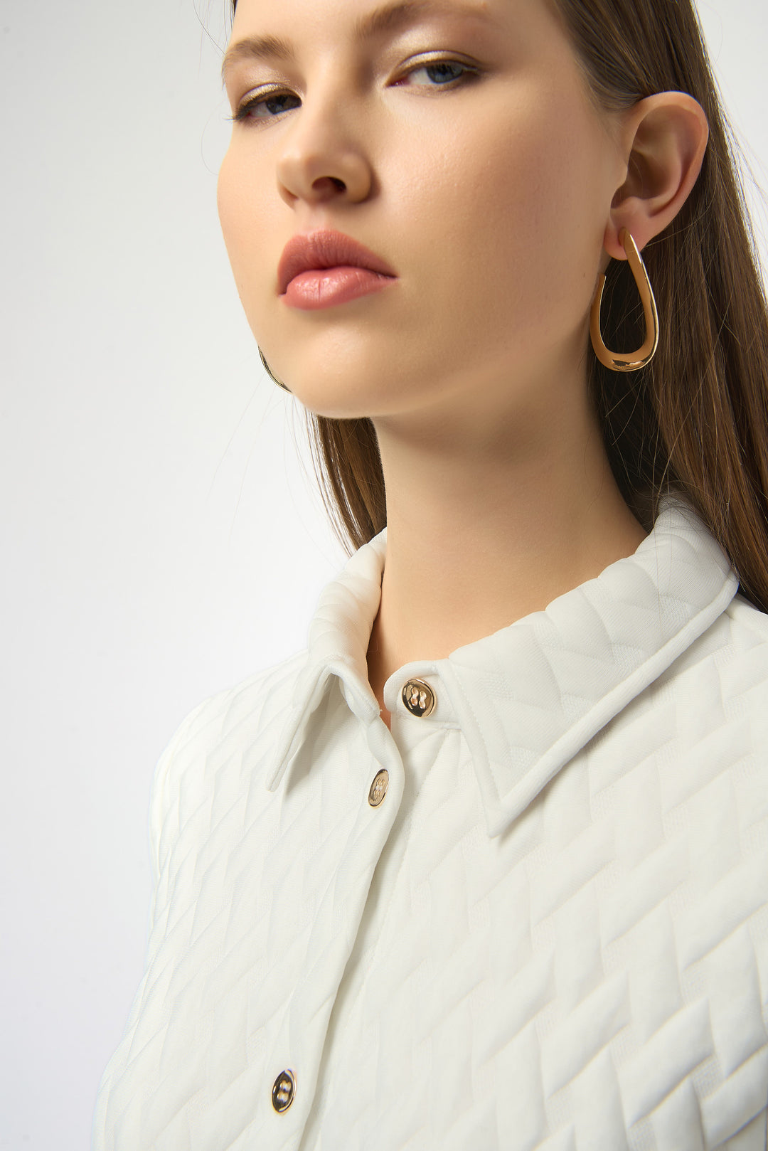 VANILLA QUILTED BASKETWEAVE JACKET