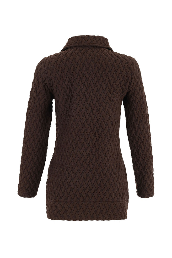 BASKETWEAVE ZIP JACKET