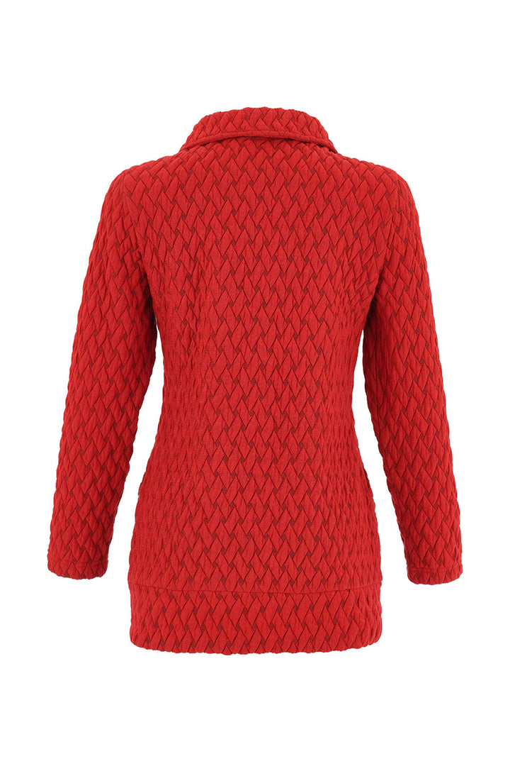 BASKETWEAVE ZIP JACKET