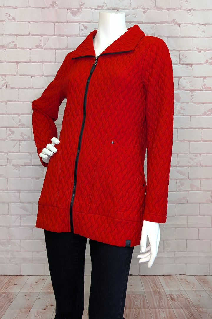 BASKETWEAVE ZIP JACKET