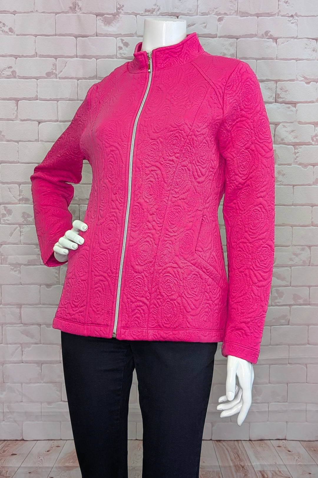 ROSE JACQUARD ZIP JACKET