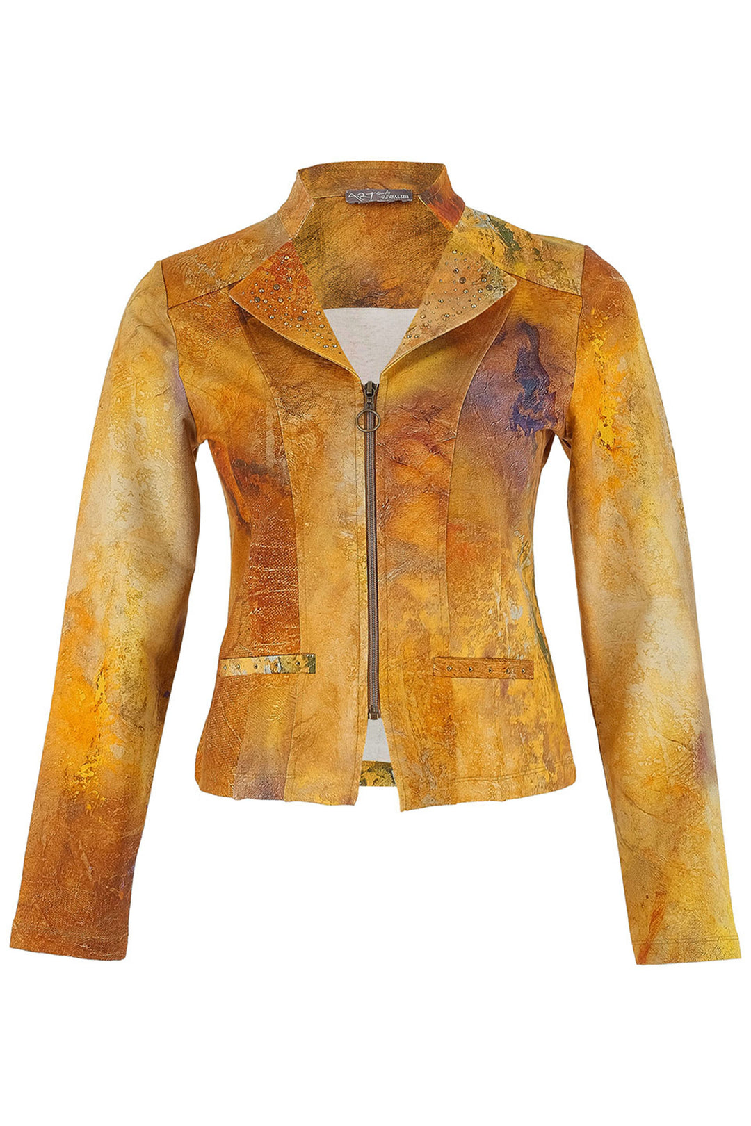 MOTHER EARTH ZIP JACKET WITH EMBELLISHMENTS