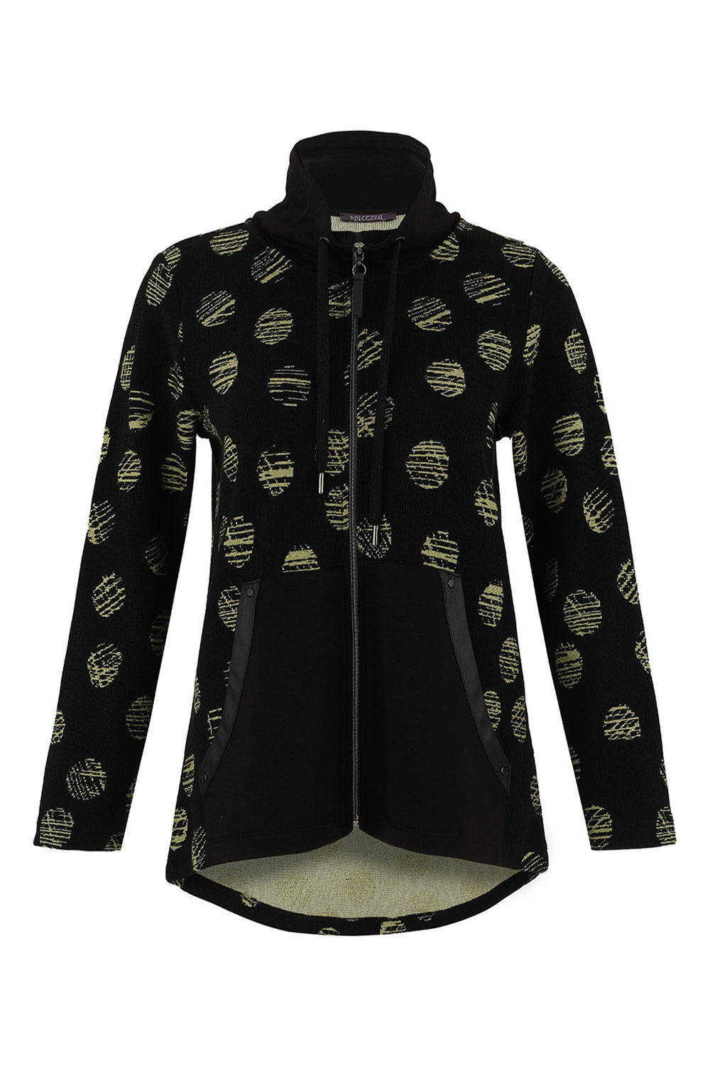 Dolcezza Fall 2025 
Crafted from soft sweater knit fabric, it offers a comfortable, looser fit with a tunic length that provides graceful coverage. Front pockets add convenience, while the sweater-style enhances its refined appeal, making it a versatile layering piece for cooler days.