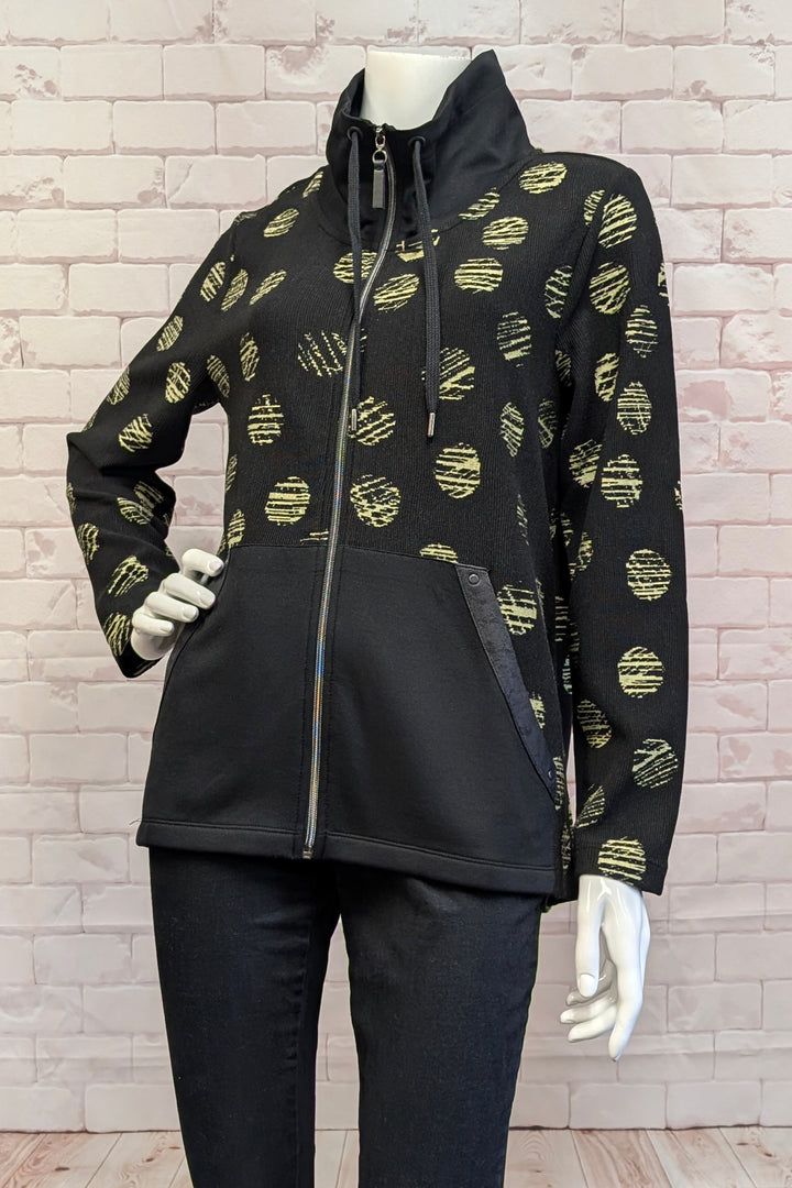 SKETCHING DOTS ZIP SWING JACKET