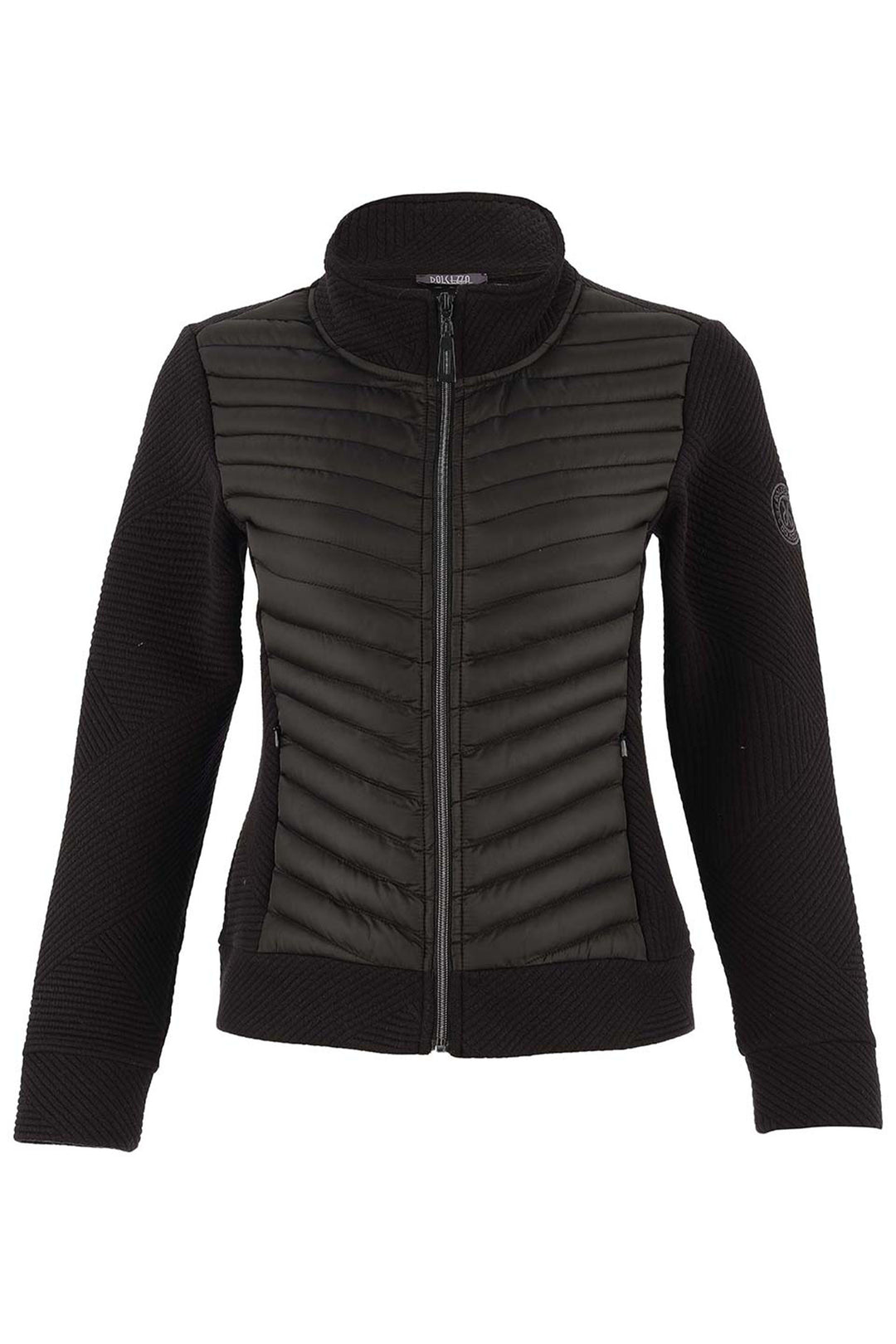 GRAPHIC LINES & PUFFY ZIP JACKET