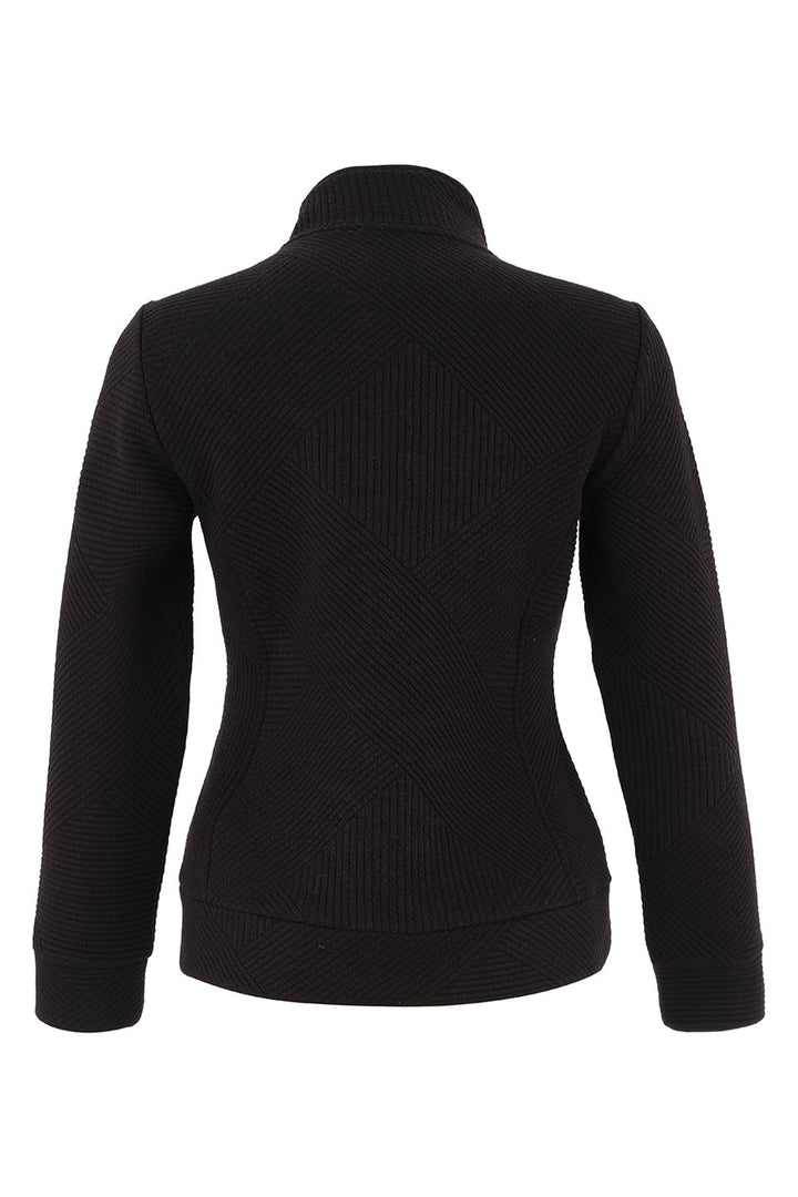 GRAPHIC LINES & PUFFY ZIP JACKET