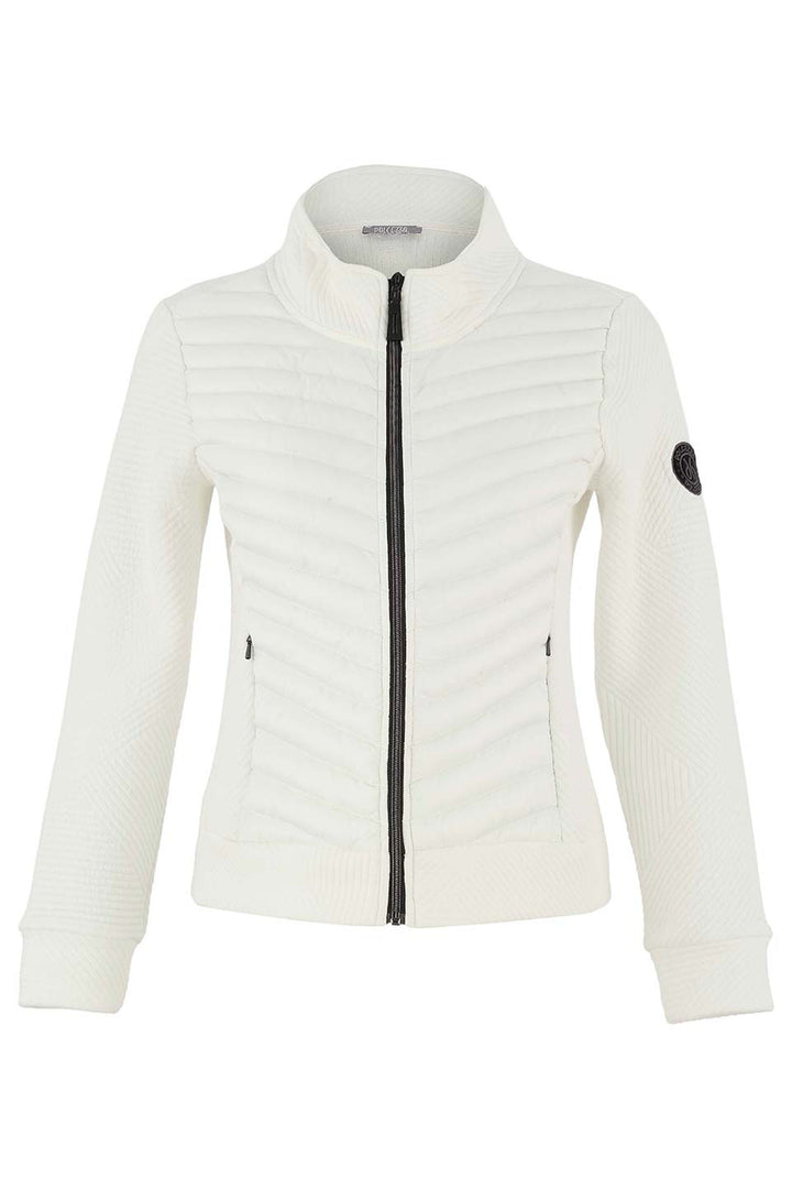 GRAPHIC LINES & PUFFY ZIP JACKET