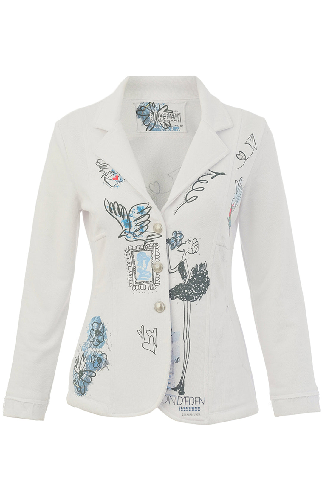 COLLAGE WHITE BLAZER