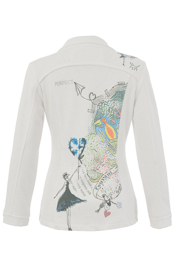 COLLAGE WHITE BLAZER