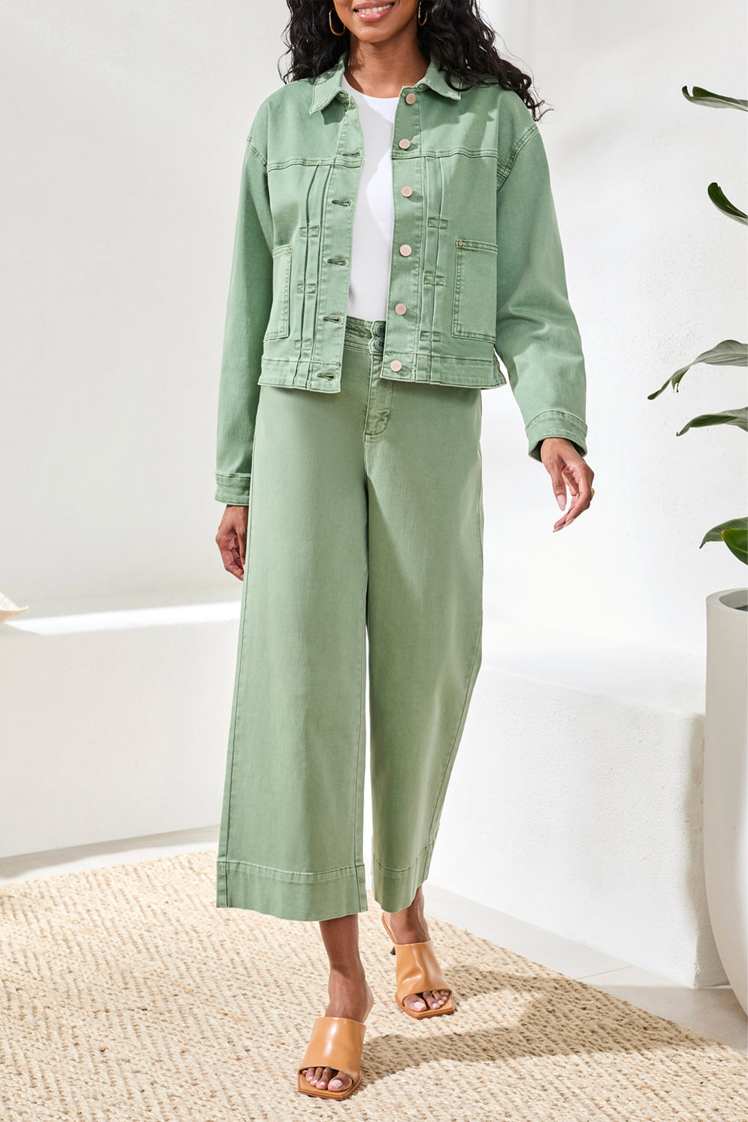 PLEAT FRONT JEAN JACKET