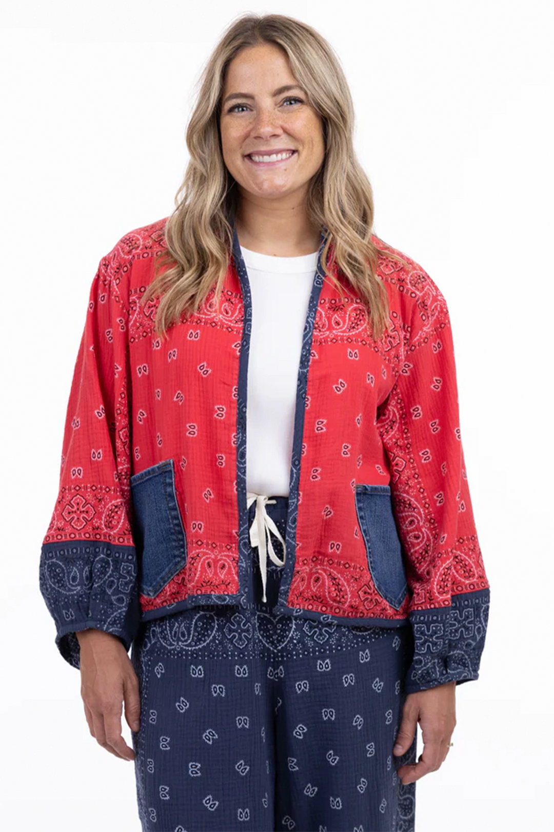 BANDANA MIX GAUZE CARDI