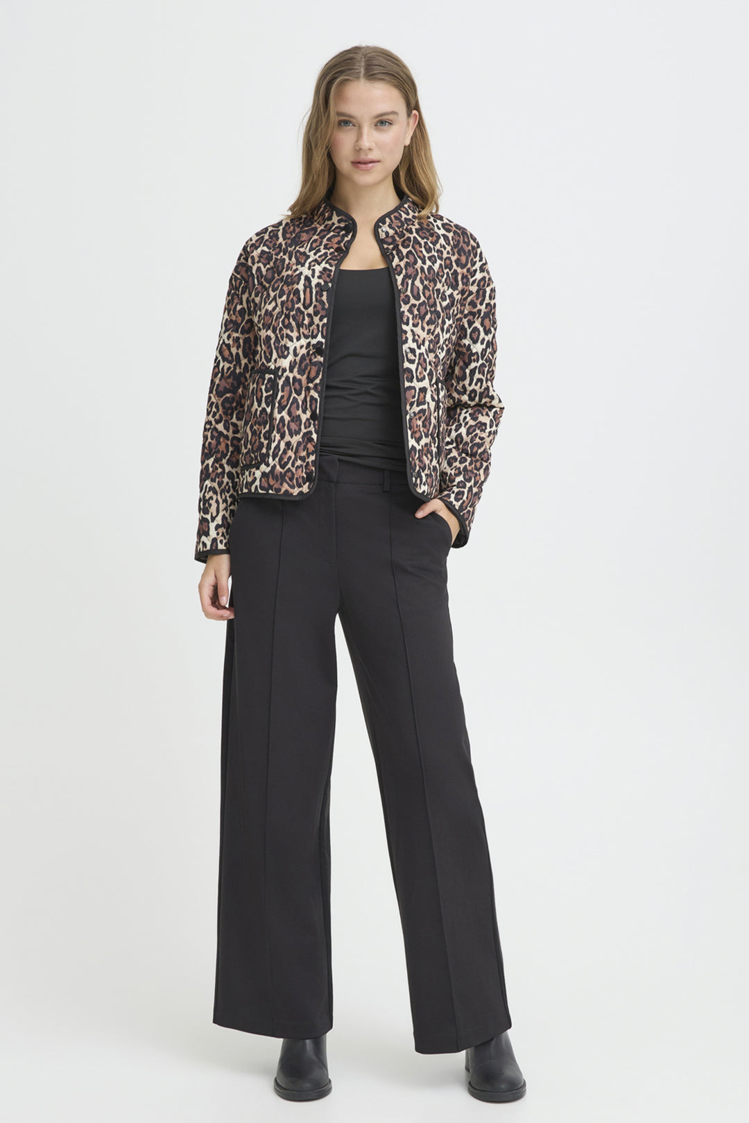 LEOPARD QUILTED JACKET