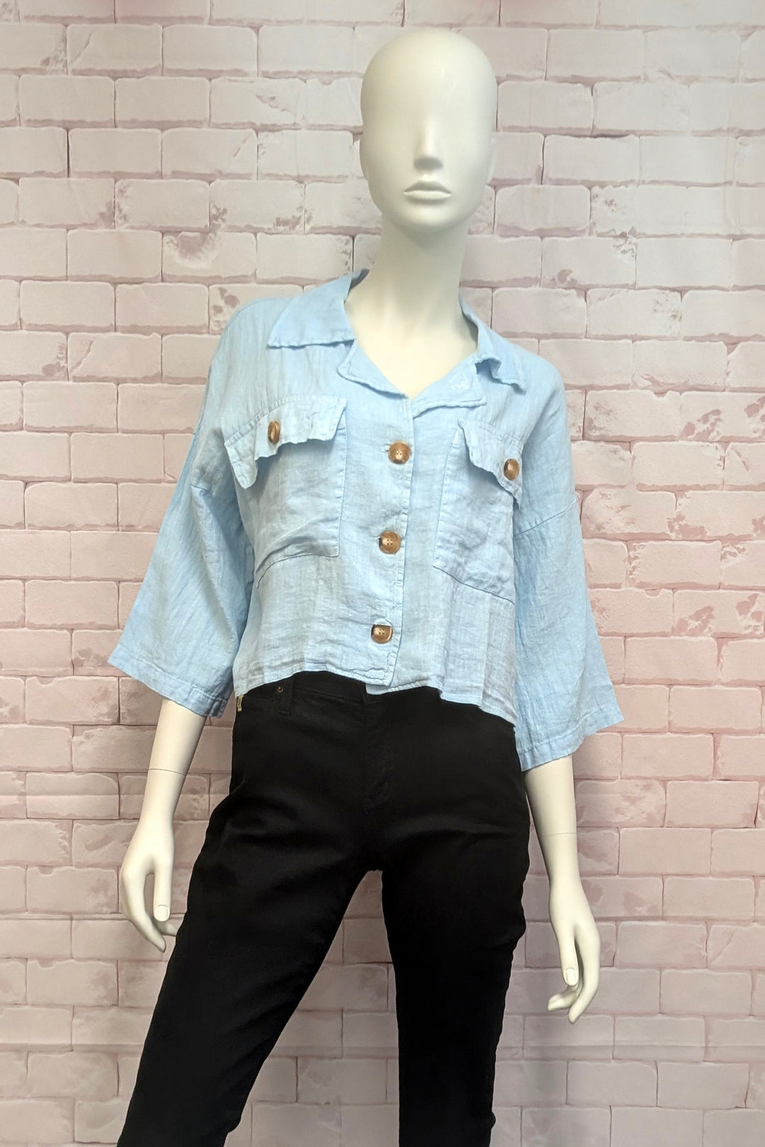 LINEN BOXY JACKET