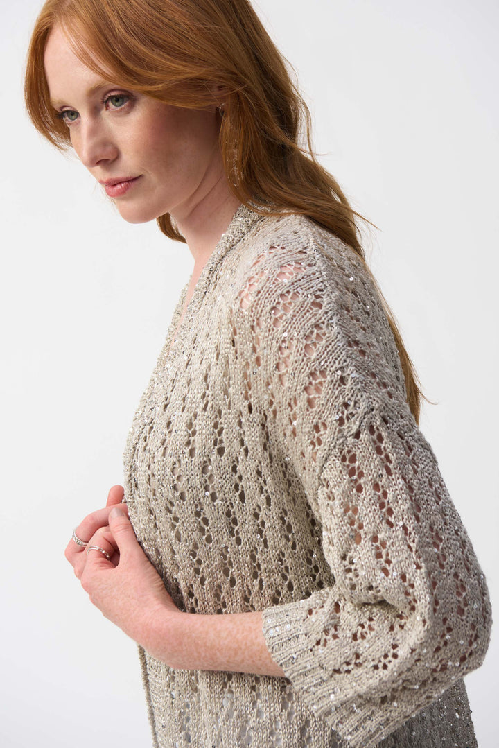 POINTELLE SEQUIN CARDIGAN