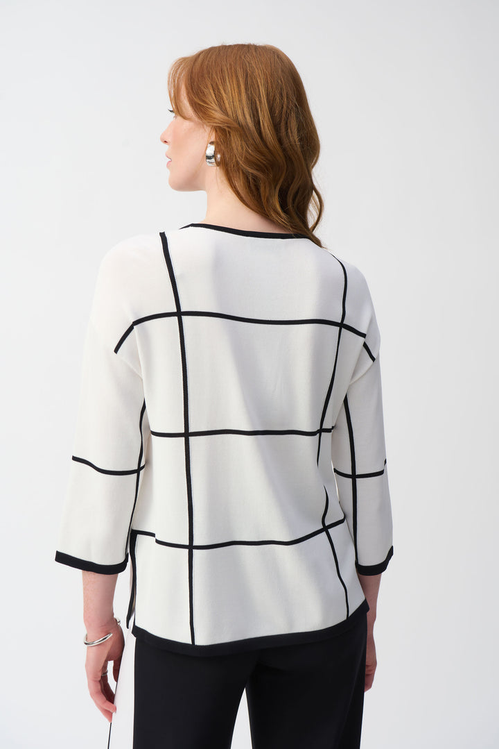 WINDOWPANE 3/4 SLEEVE TOP