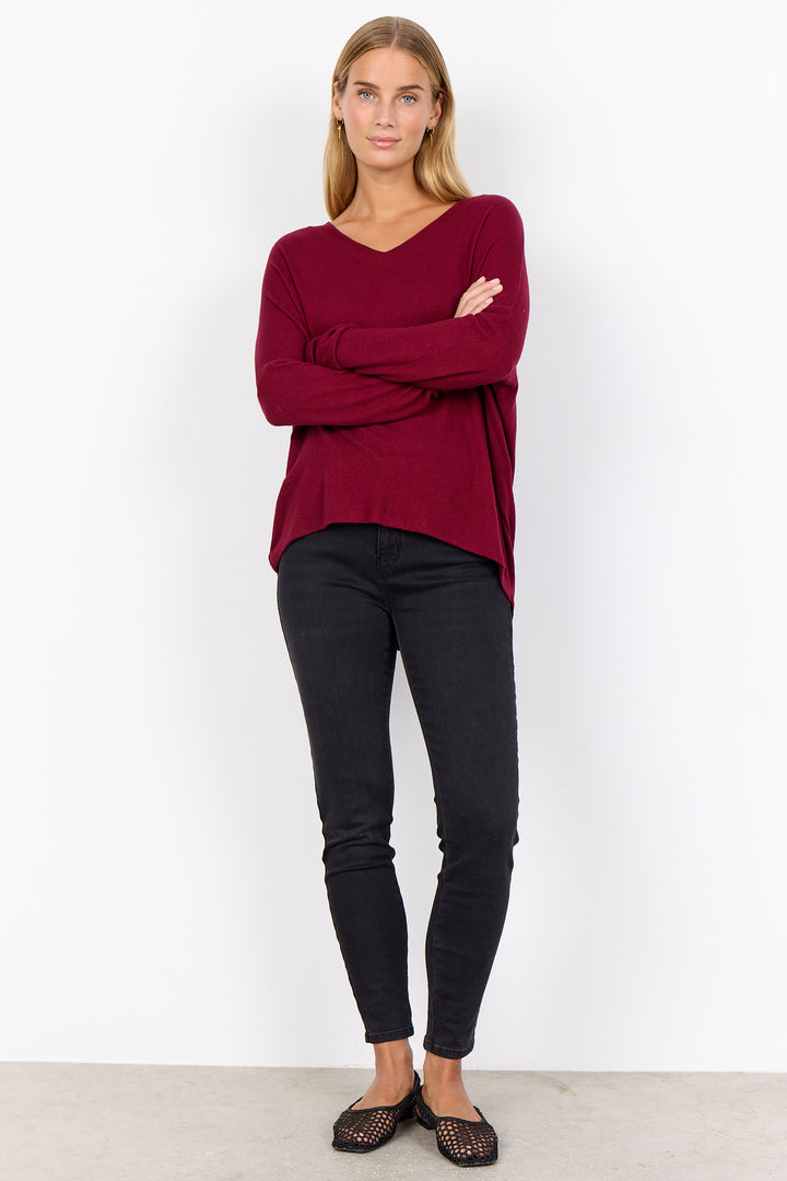 V-NECK DOLMAN SWEATER TOP