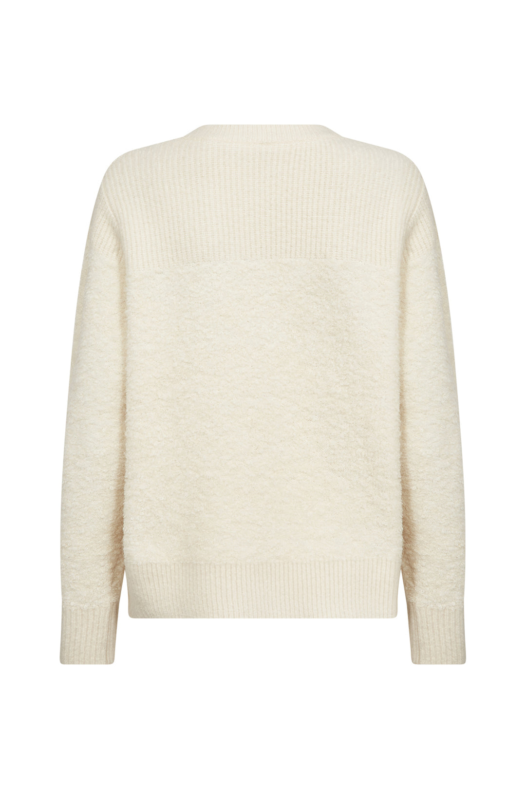 CREAM BOUCLE LS SWEATER TOP