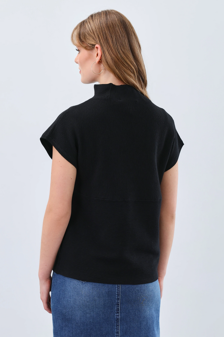 OTTOMAN CAP SLEEVE SWEATER TOP