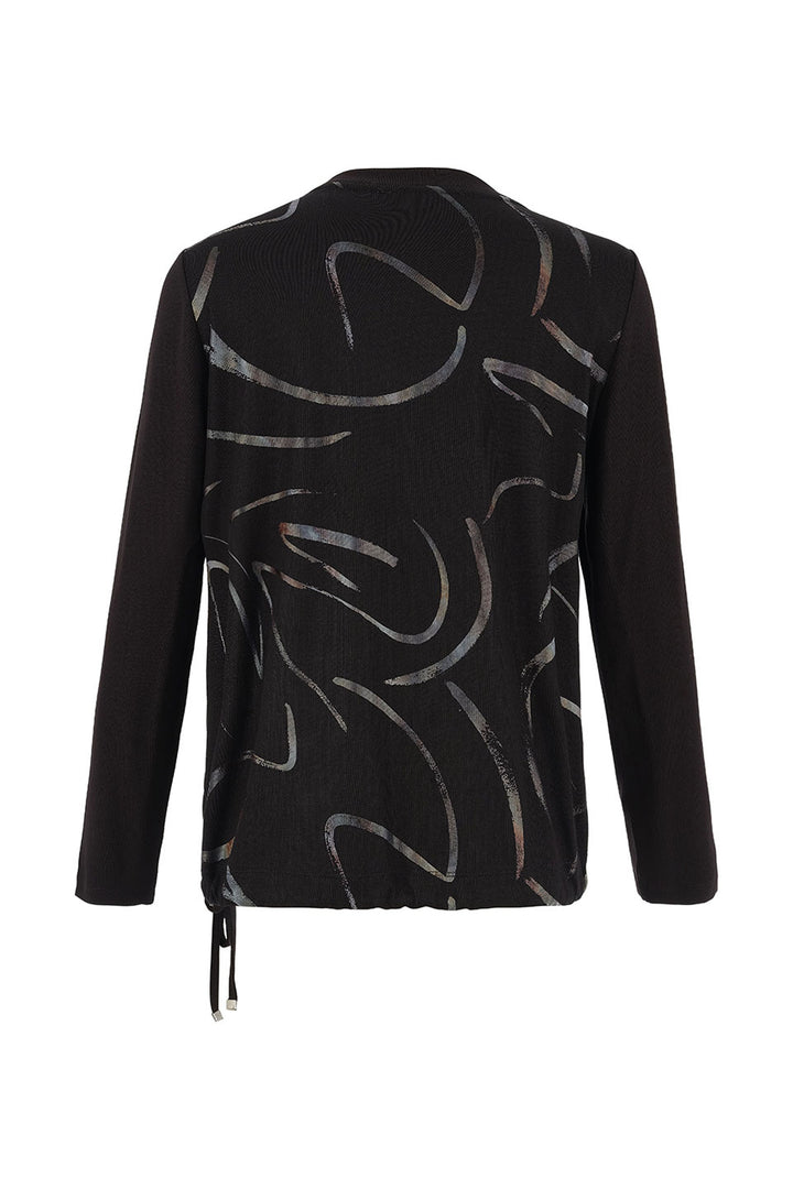 DANCING IN THE DARK SPLIT NECK TIE WAIST TOP