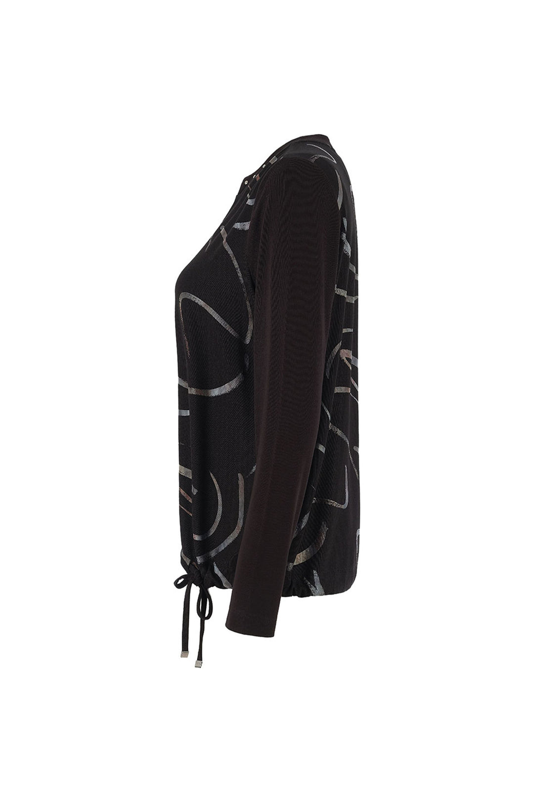 DANCING IN THE DARK SPLIT NECK TIE WAIST TOP