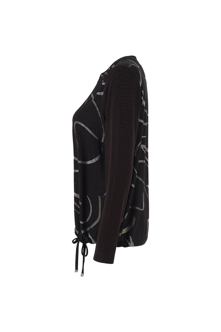 DANCING IN THE DARK SPLIT NECK TIE WAIST TOP