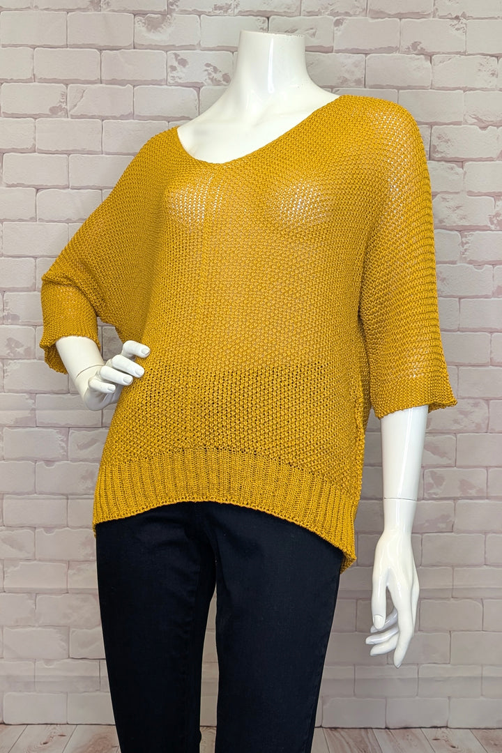 V-NECK DOLMAN SWEATER TOP