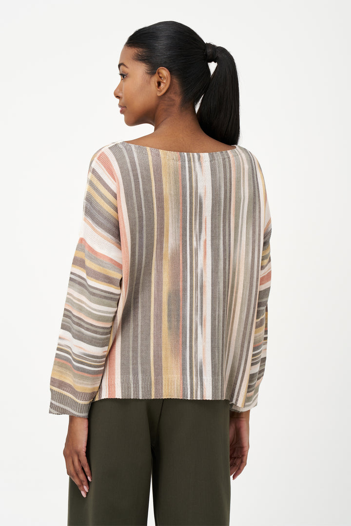 STRIPES DOLMAN SWEATER TOP