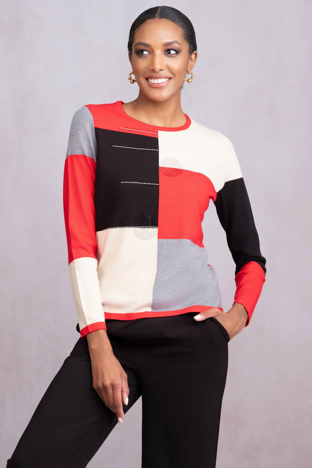 ALISON SHERI Fall 2025 
Its easy-to-wear design makes it perfect for elevating everyday looks with subtle sparkle and sophisticated pattern contrast.