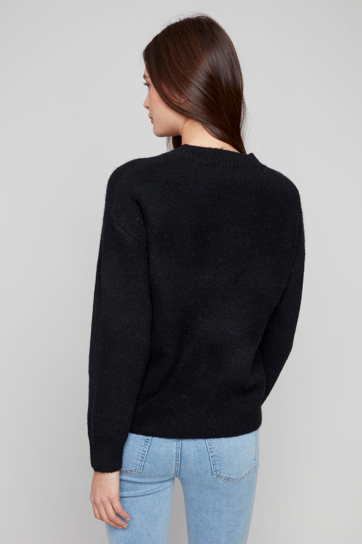 LS SWEATER TOP WITH CHERRIES