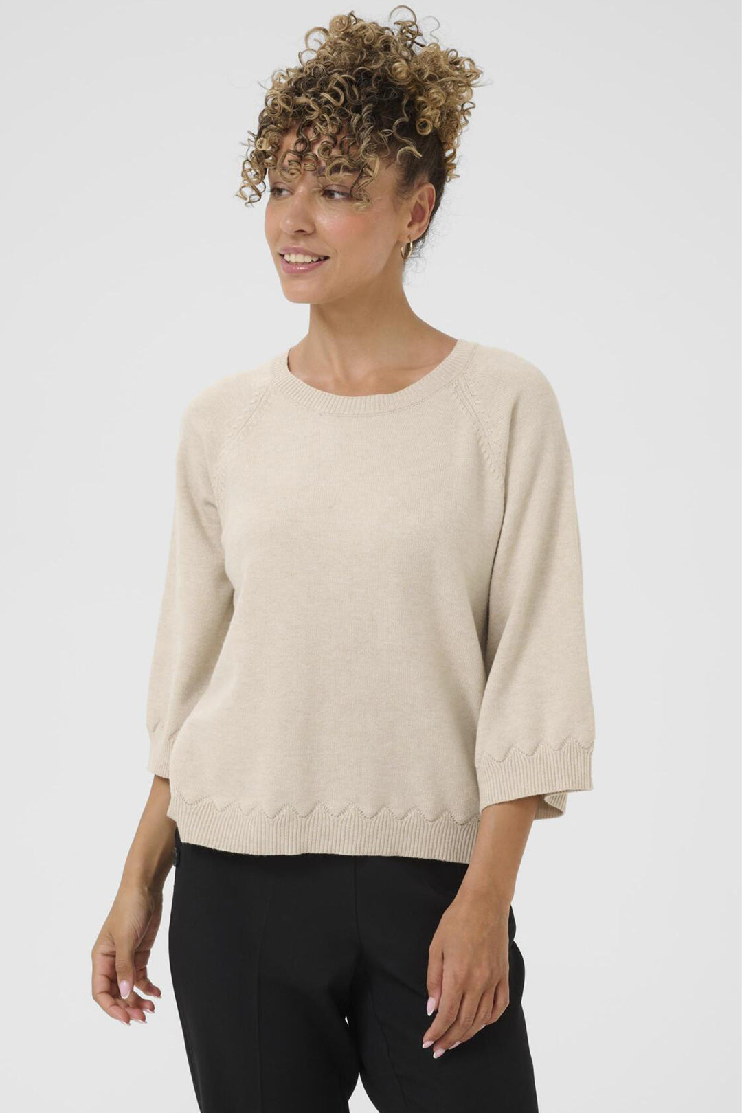 3/4 SLEEVE SWEATER TOP