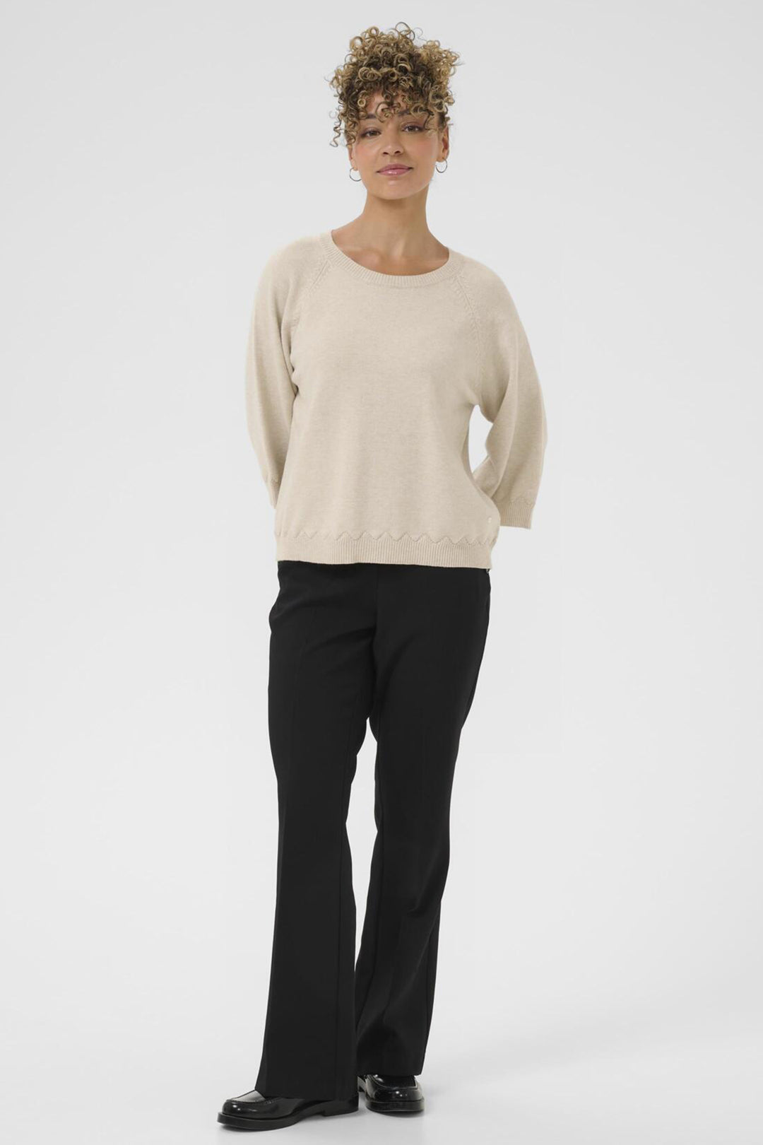 3/4 SLEEVE SWEATER TOP