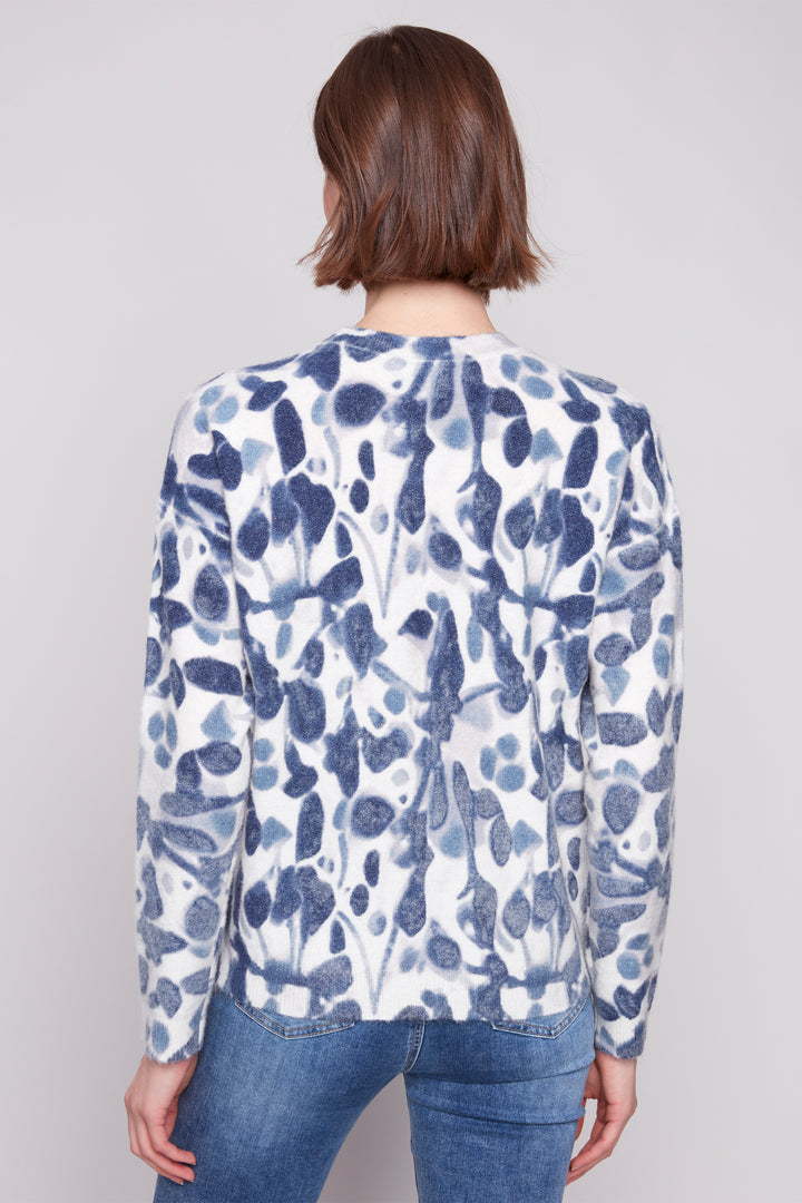 SMUDGE REVERSIBLE PRINTED SWEATER TOP