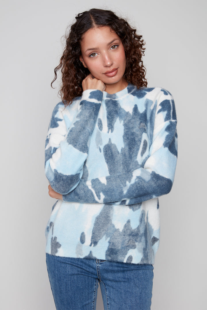 REVERSIBLE CAMO PRINT SWEATER TOP