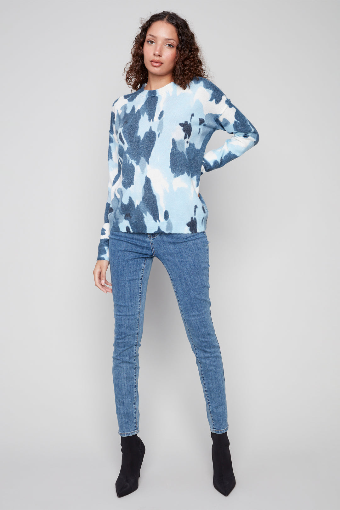 REVERSIBLE CAMO PRINT SWEATER TOP