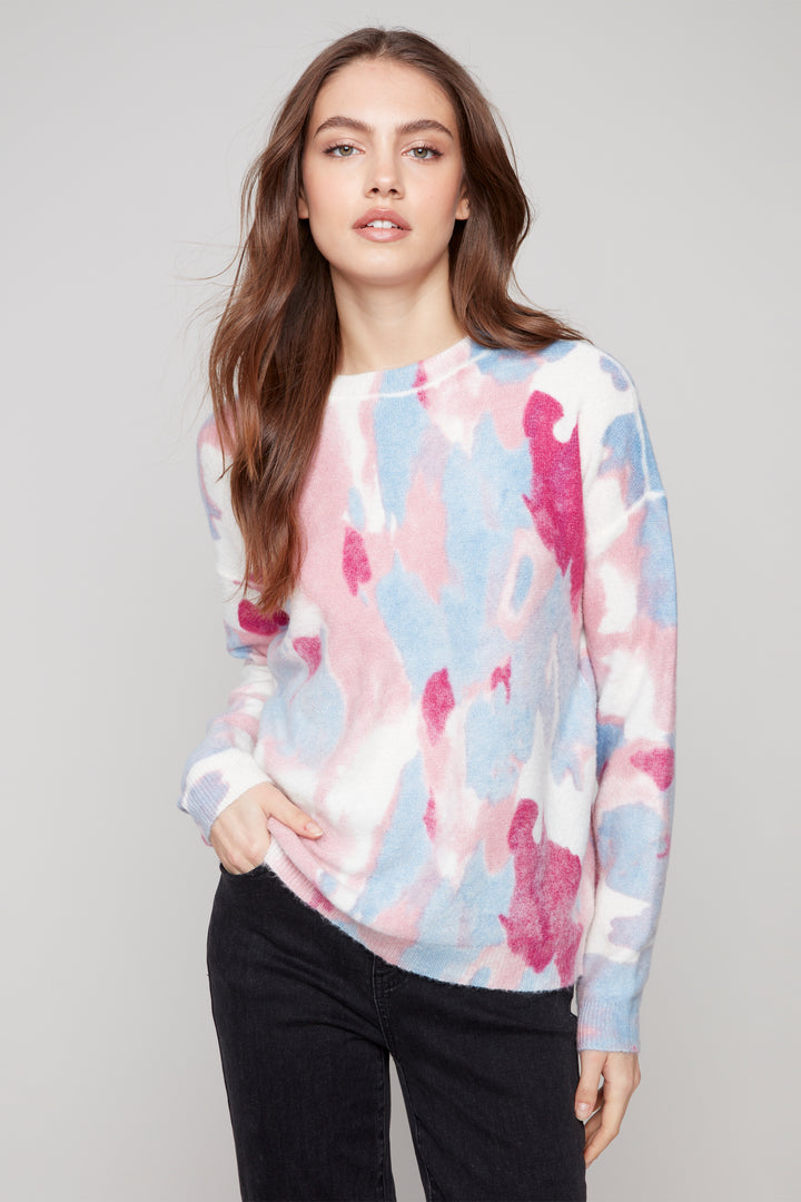 REVERSIBLE CAMO PRINT SWEATER TOP