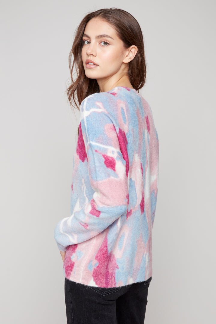 REVERSIBLE CAMO PRINT SWEATER TOP