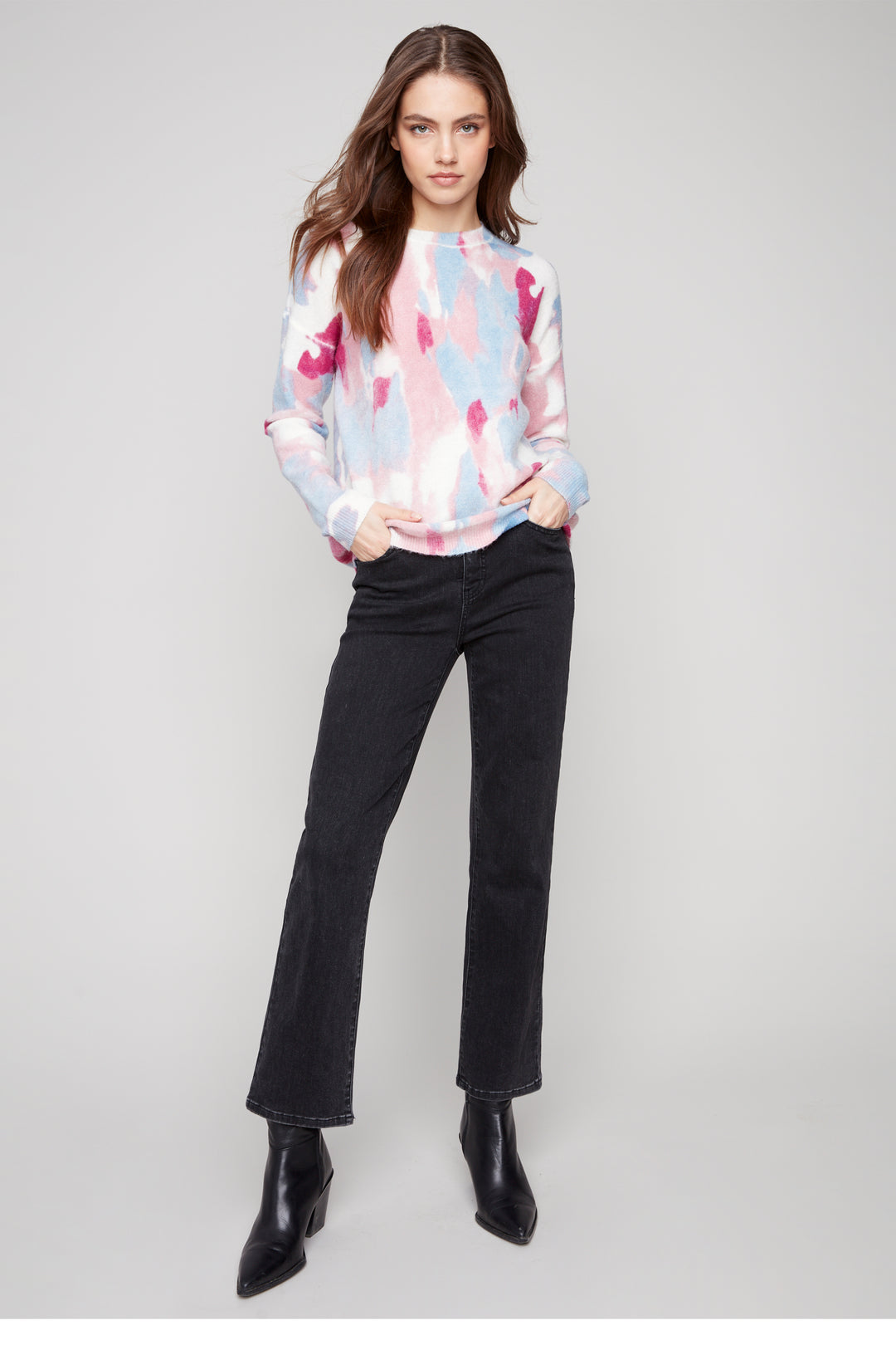 REVERSIBLE CAMO PRINT SWEATER TOP