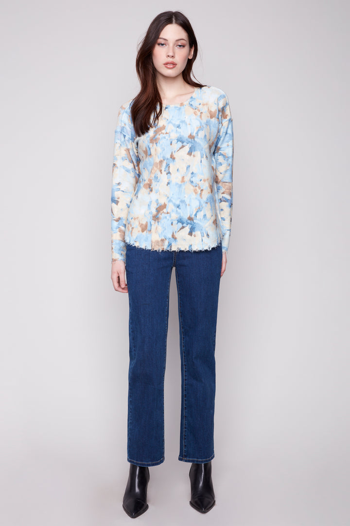 VAPOUR REVERSIBLE MISTY FLORA SWEATER PRINT
